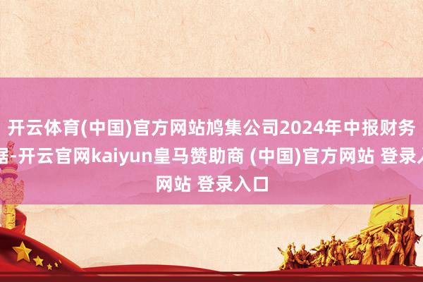 开云体育(中国)官方网站鸠集公司2024年中报财务数据-开云官网kaiyun皇马赞助商 (中国)官方网站 登录入口
