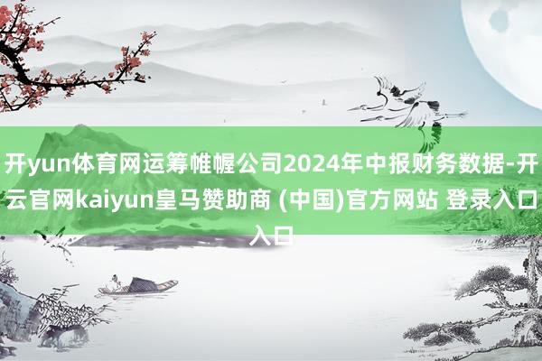 开yun体育网运筹帷幄公司2024年中报财务数据-开云官网kaiyun皇马赞助商 (中国)官方网站 登录入口