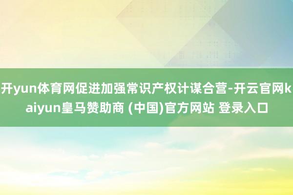 开yun体育网促进加强常识产权计谋合营-开云官网kaiyun皇马赞助商 (中国)官方网站 登录入口