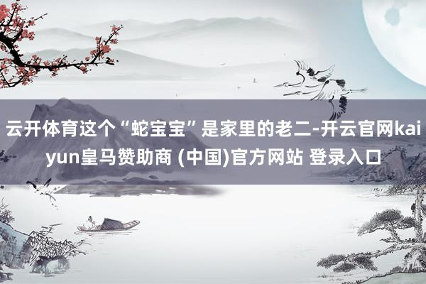 云开体育这个“蛇宝宝”是家里的老二-开云官网kaiyun皇马赞助商 (中国)官方网站 登录入口